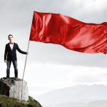 Guy with red flag